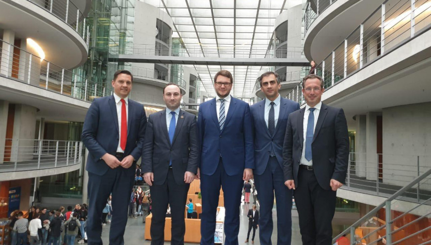 The meeting of Anri Okhanashvili and Giorgi Kakhiani with the German counterparts