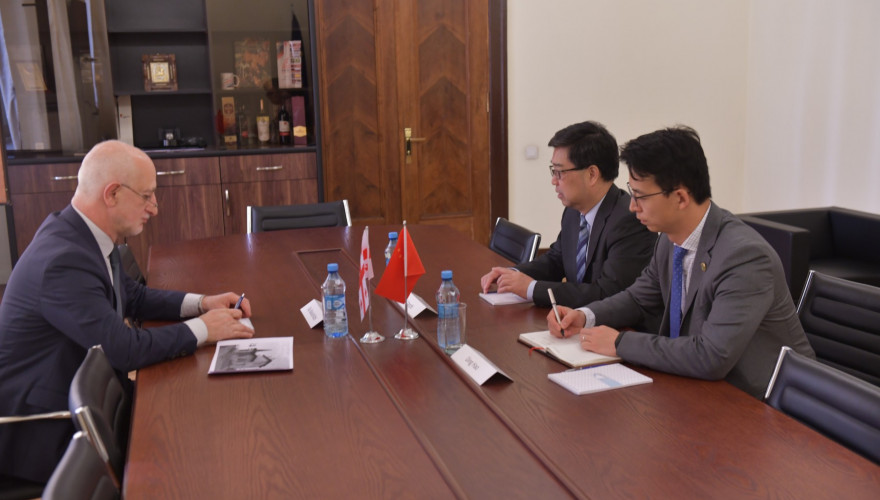 The meeting of Ilia Nakashidze with the Ambassador of China