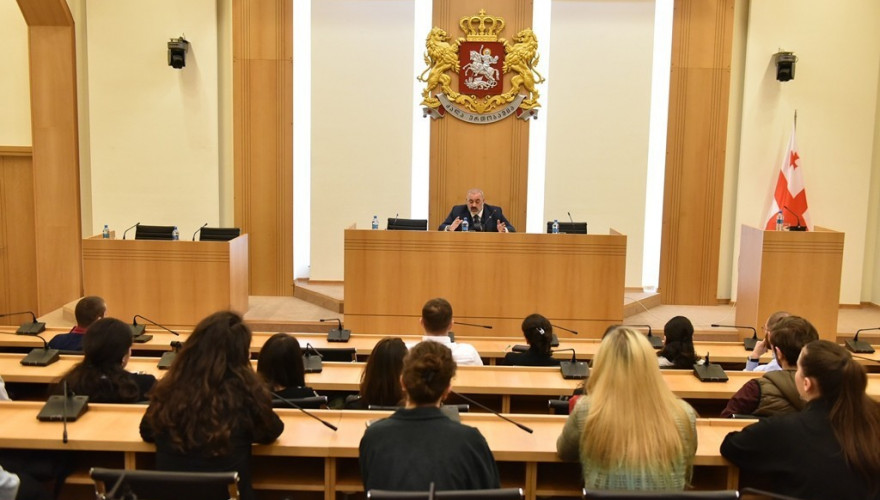 The meeting of Koba Kobaladze with the Defense and Security Committee members of the Youth Parliament