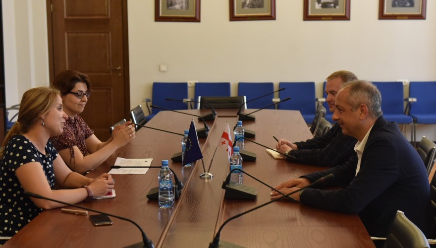 The meeting of Irakli Sesiashvili with the EU Representation Attaché