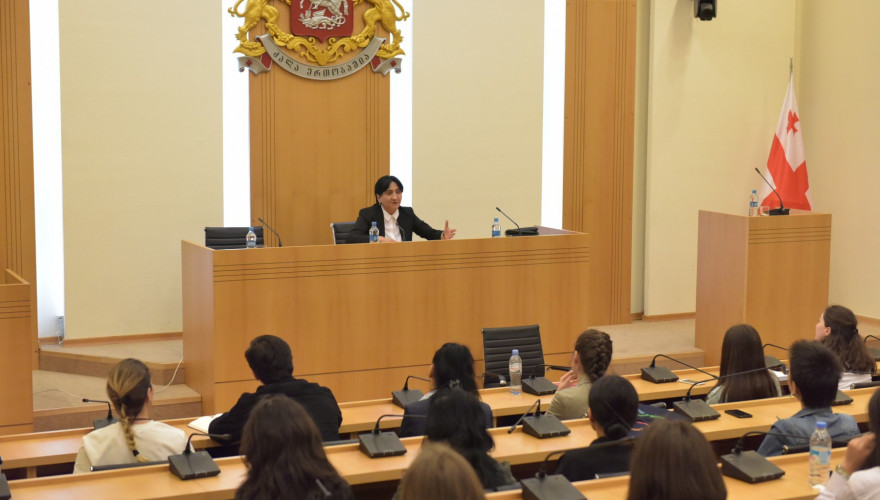 The meeting of Irma Inashvili with the Youth Parliament Members