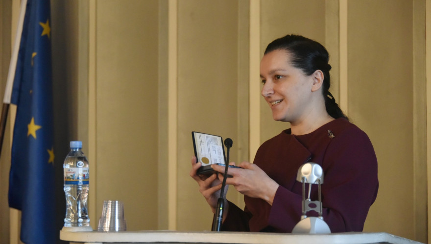 Mariam Jashi participating in the Jubilee dedicated to the 90th Anniversary of the Academician Tamaz Gamkrelidze