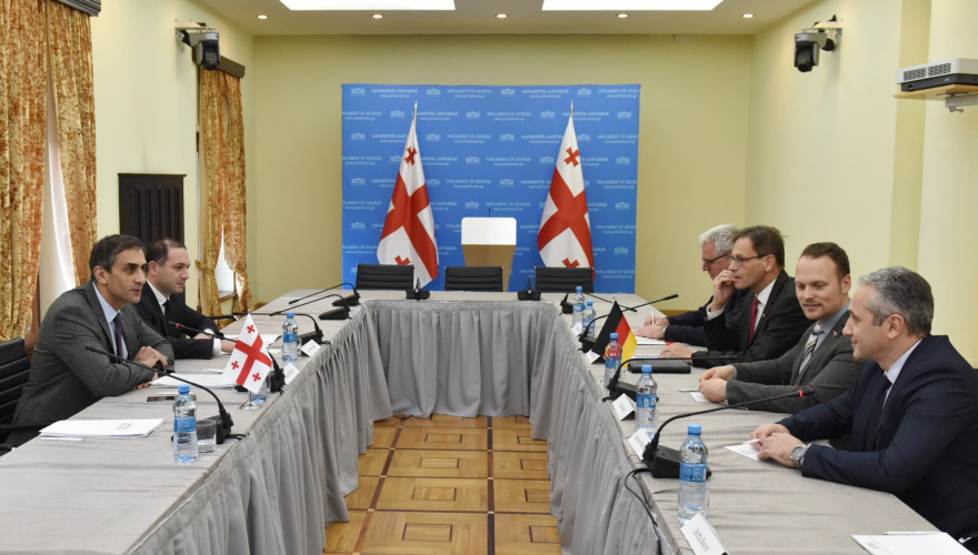 Meeting of Giorgi Kakhiani and Givi Mikanadze with Bundestag Delegation of Germany
