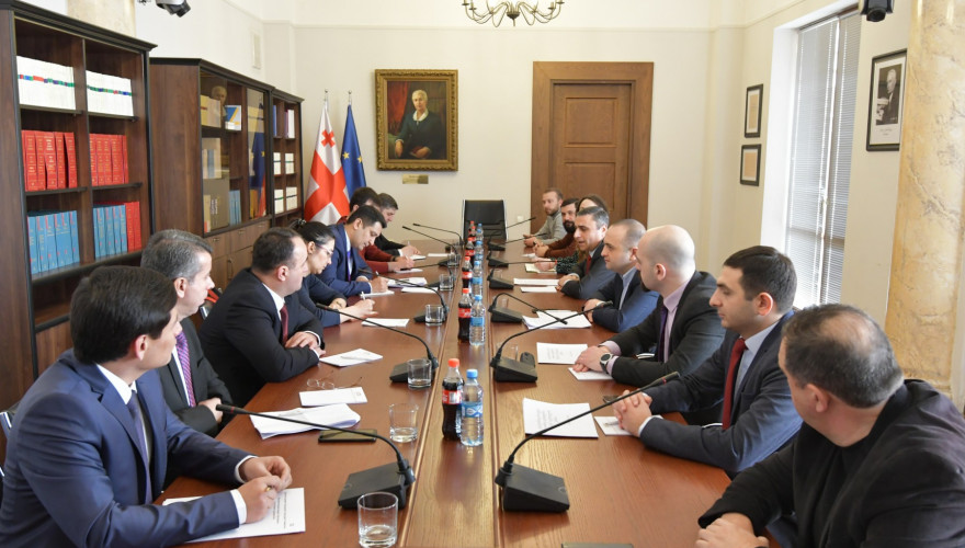 დავით მათიკაშვილი და შალვა კიკნაველიძე ტაჯიკეთის სამთავრობო დელეგაციის წევრებს შეხვდნენ