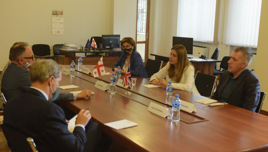 The meeting of Teona Akubardia and Khatuna Samnidze with the British Ambassador