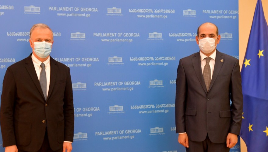 The meeting of Giorgi Khelashvili and Teona Akubardia with the Ambassador of the Hashemite Kingdom of Jordan