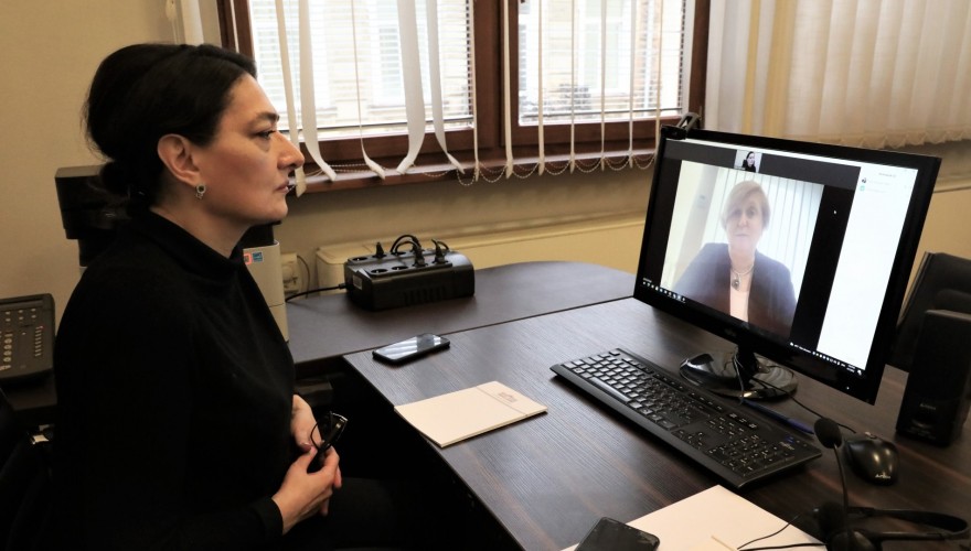 Meeting of Tamar Charkviani with MEP Anna Fotyga