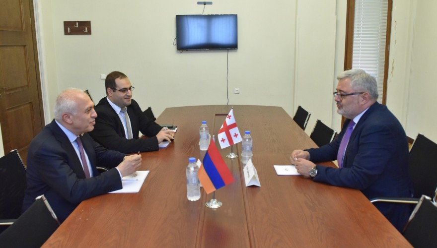 დავით უსუფაშვილი სომხეთის საგანგებო და სრულუფლებიან ელჩს შეხვდა