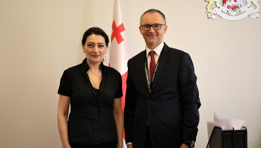 Meeting of Tamar Charkviani with Deputy Chief of Mission of the Republic of Poland of Georgia, Mariusz Pietrzak