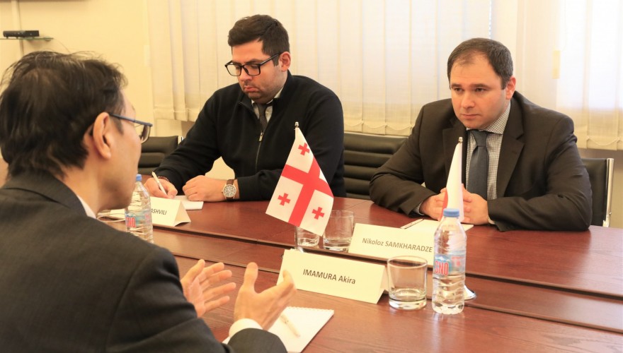 ნიკოლოზ სამხარაძე იაპონიის ელჩს შეხვდა