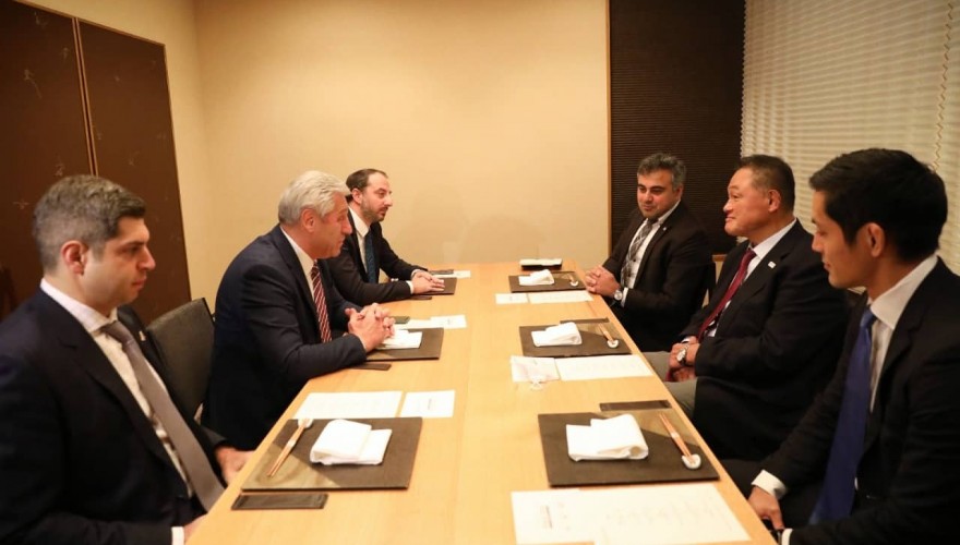 Meeting of Shota Khabareli and Irakli Mezurnishvili with the President of the Olympic Committee of Japan