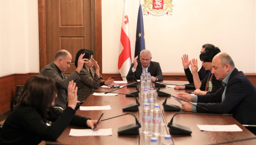 The Parliamentary Credentials to be terminated for Nona Mamulashvili on the basis of the personal application