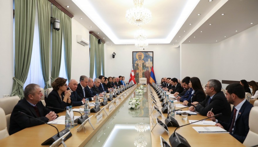 Meeting of Shalva Papuashvili with President of National Assembly of Armenia