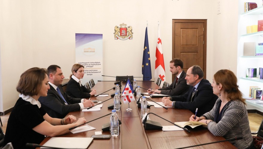Meeting of Giorgi Amilakhvari with Pawel Herczynski on Major Directions of Education and Science Committee