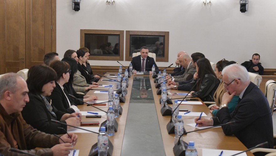 Meeting of Aluda Ghudushauri with Representatives of the Academic Circe of Georgian Technical University