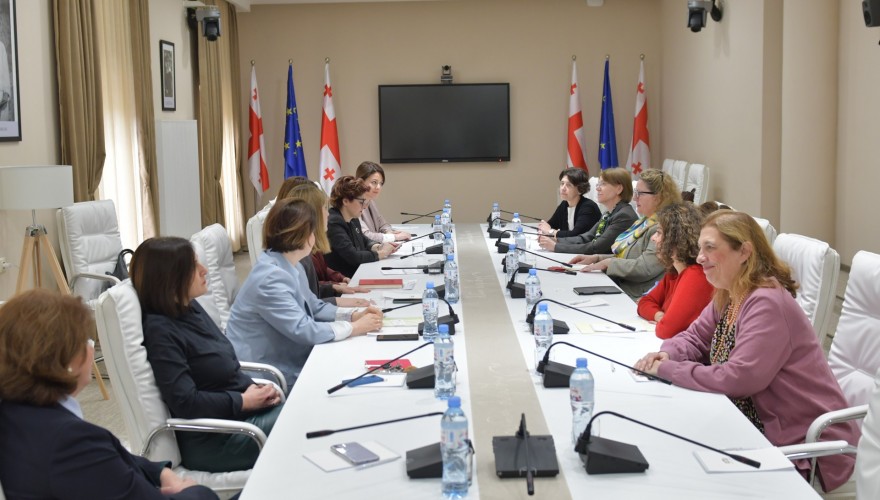 საპარლამენტო ოპოზიციის ქალი დეპუტატები 12 პუნქტის შესრულებასთან დაკავშირებით ელჩებს შეხვდნენ