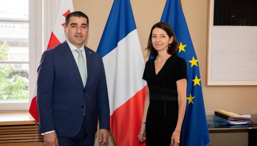 Meeting of Shalva Papuashvili with Secretary of State for European Affairs of France, Laurence Boone