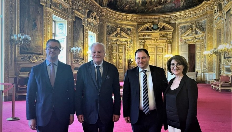Meeting of Nikoloz Samkharadze with the Chairman of the Foreign and Defense Committee of the Senate of the French Republic