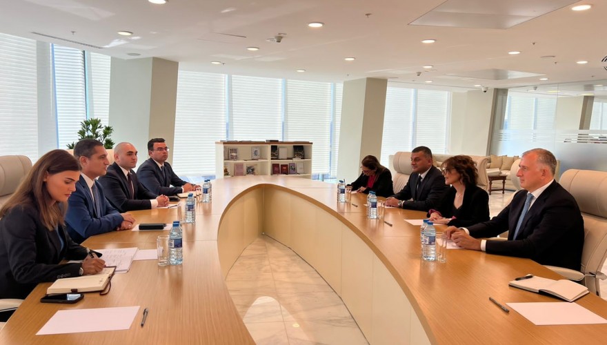Meeting of Eliso Bolkvadze and Savalan Mirzoev with the member of the Alternate Board of Heydar Aliyev Foundation of the Milli Majlis of Azerbaijan