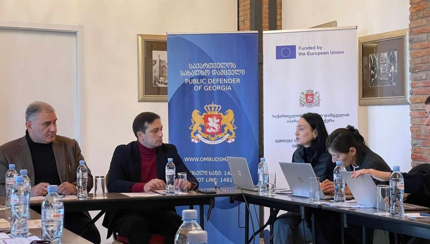 Working meeting of Nino Tsilosani, Mikheil Sarjveladze and Levan Ioseliani