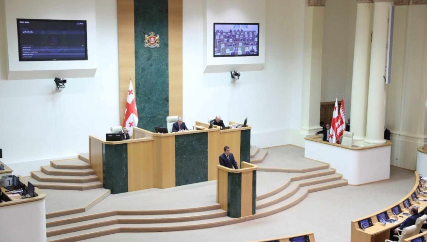 The Speech by Shalva Papuashvili concerning the Parliamentary Activity for 2023 and the Action Plan 2024