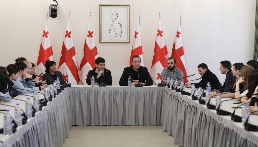 Meeting of Nodar Turdzeladze and Beka Davituliani with Tbilisi N54 Public School children