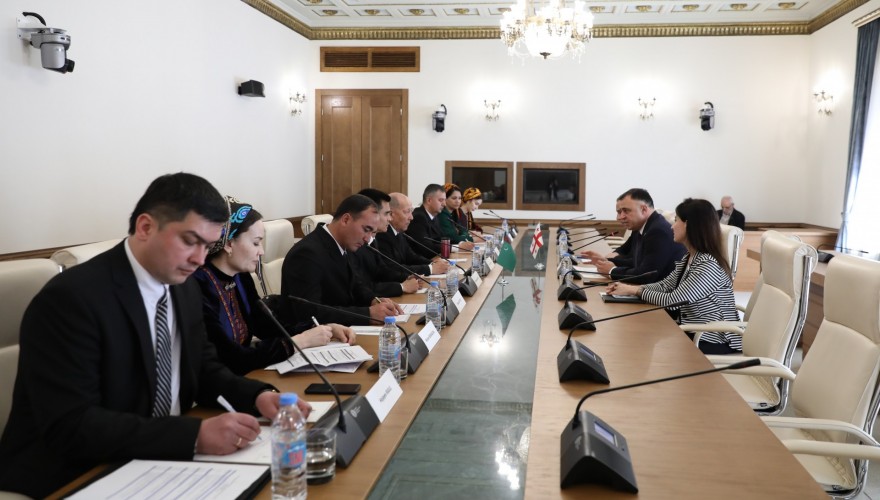 გოგი მეშველიანი თურქმენეთის საპარლამენტო დელეგაციას შეხვდა