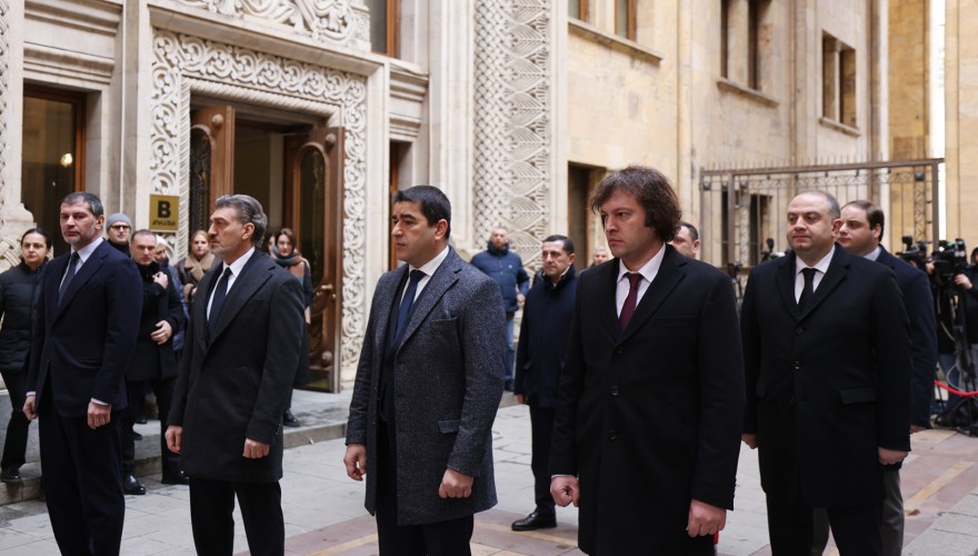 Commemoration ceremony in the Parliament dedicated to the Cadents fallen at Kojori-Tabakhmela in February 1921