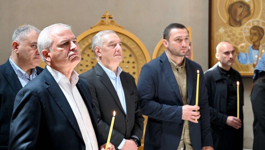 Giorgi Volski and MPs attending the Solemn Mass for the commemoration of the Allotment of the Virgin and of Saint Andrew the First-Called