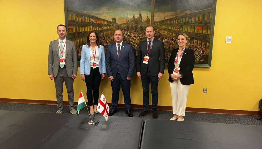 Georgian Parliamentary Delegation Meets with Hungarian Parliamentary Delegation