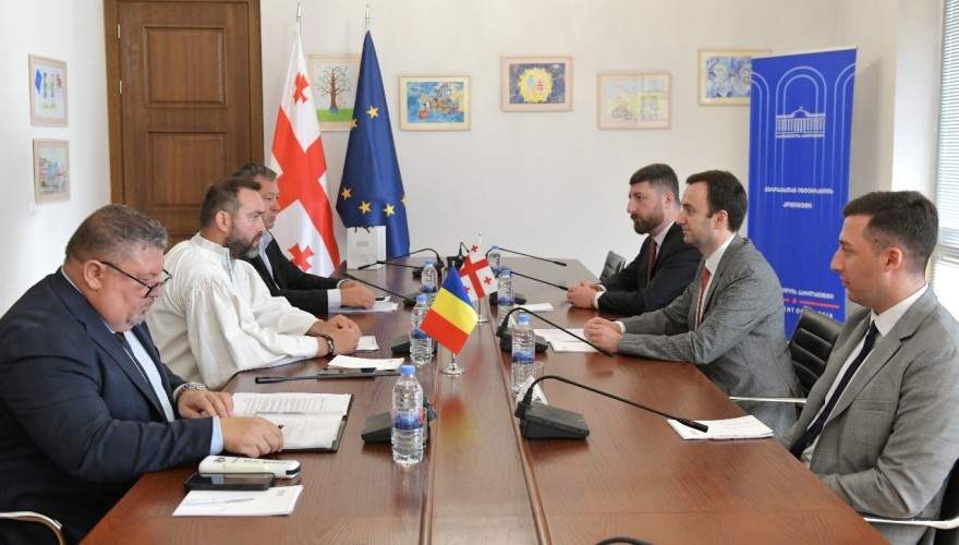 ლევან მახაშვილი და არჩილ გორდულაძე რუმინეთი-საქართველოს საპარლამენტო მეგობრობის ჯგუფის ხელმძღვანელს შეხვდნენ