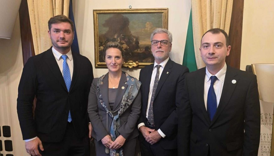 Mariam Lashkhi, Vakhtang Turnava and Giorgi Chakvetadze met with the Chair of the Culture, Science and Education Committee of the Italian Parliament