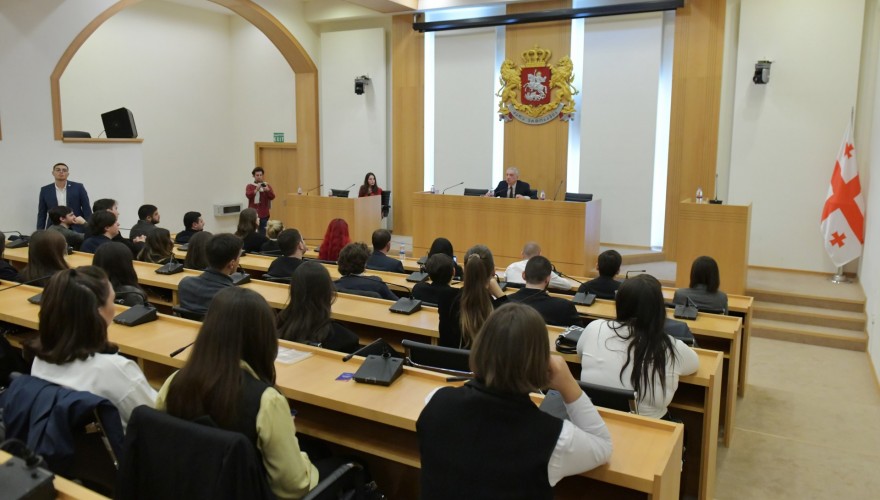 Giorgi Volski met with the representatives of the Organization “Georgian Students’ Parliament and Government”