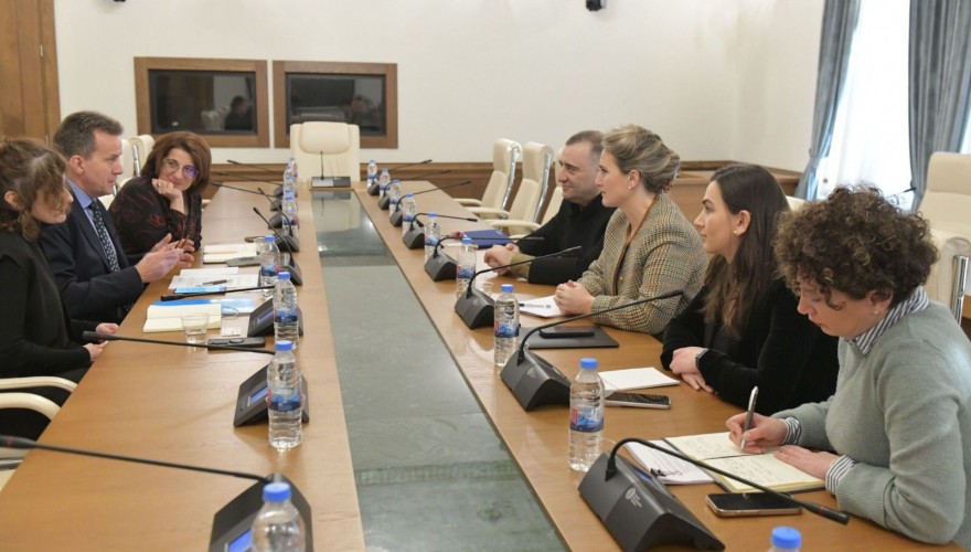 Mariam Lashkhi and Rati Ionatamishvili met with the UNICEF representative