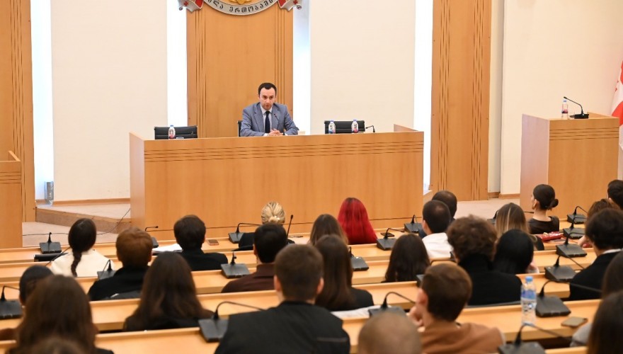 ლევან მახაშვილი სტუდენტური პარლამენტის წევრებს შეხვდა