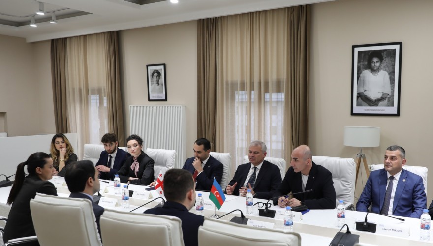 ირაკლი ქადაგიშვილი, ზაურ დარგალი და სავალან მირზოევი აზერბაიჯანის მმართველი პარტიის „ახალი აზერბაიჯანი" ახალგაზრდული კავშირის წარმომადგენლებს შეხვდნენ