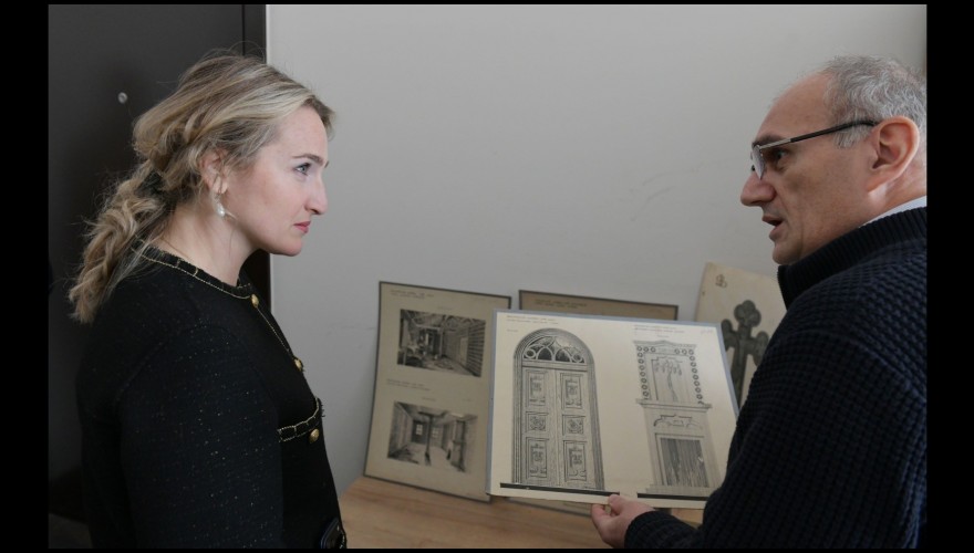 Mariam Lashkhi and Imeda Nikuradze Visited the Institute of History and Ethnology