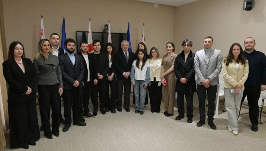 Giorgi Volski Met with the Initiative Group of Sokhumi State University Students