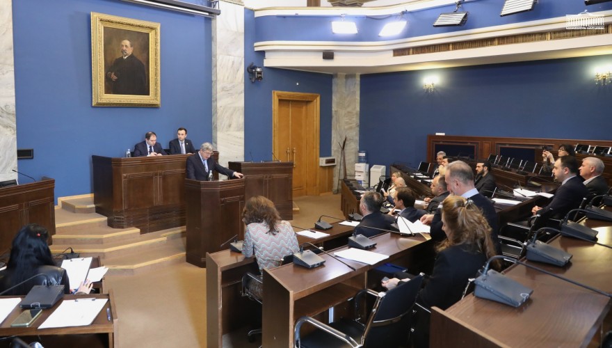 პარლამენტის საგარეო ურთიერთობათა და ევროპასთან ინტეგრაციის კომიტეტების ერთობლივ სხდომაზე საქართველოს 2026 წლის სახელმწიფო ბიუჯეტის შესრულების 3 თვის მიმოხილვა მოისმინეს