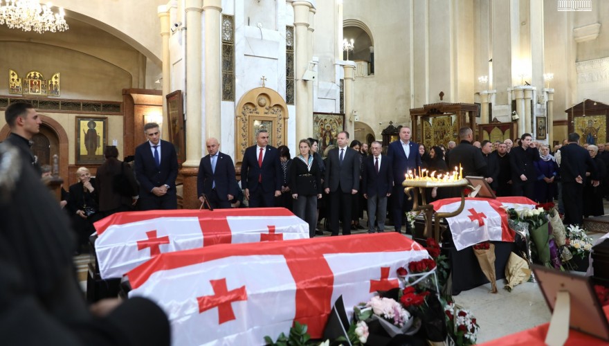 Members of the Parliament attended a civil funeral service for persons who went missing during the armed conflicts of the 1990s