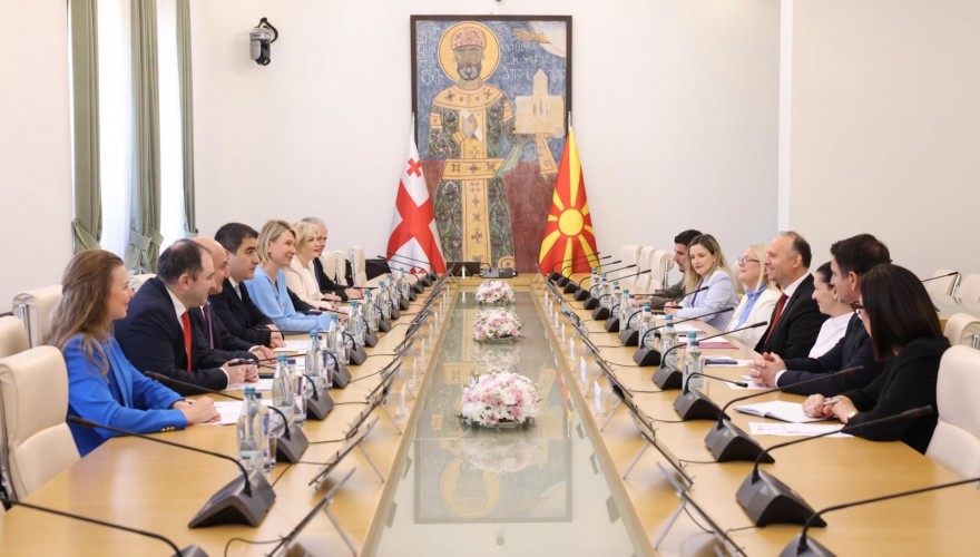 შალვა პაპუაშვილი ჩრდილოეთ მაკედონიის რესპუბლიკის პარლამენტის თავმჯდომარეს შეხვდა