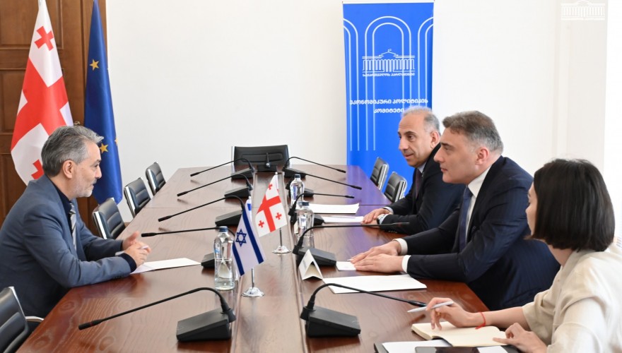შოთა ბერეკაშვილი და ანტონ ობოლაშვილი ისრაელის საგანგებო და სრულუფლებიან ელჩს შეხვდნენ