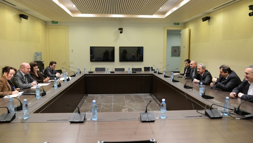იურიდიულ საკითხთა კომიტეტის თავმჯდომარე, ვახტანგ ხმალაძე და ინტერფრაქციული ჯგუფის წევრები პოლიტიკური პარტიების და საარჩევნო კამპანიის დაფინანსების საკითხებში ევროპის საბჭოს ექსპერტს, ჯასტინ ფიშერს შეხვდნენ