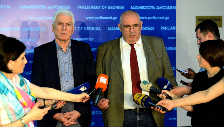 The briefing by Tamaz Mechiauri and Nodar Ebanoidze