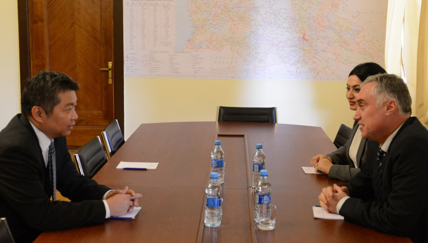 The meeting of the Vice-Speaker, Zviad Dzidziguri with the Ambassador Extraordinary and Plenipotentiary of China to Georgia