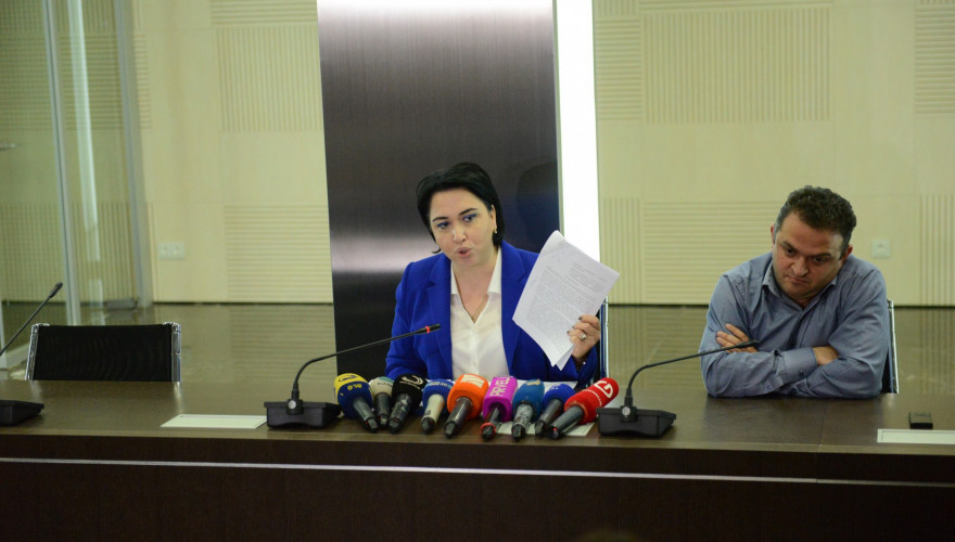 The Press-conference by Eka Beselia and Gedevan Popkhadze regarding the Constitutional Court