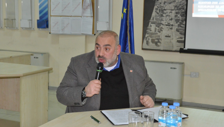 The public meeting of Koba Kobaladze with the population to introduce the report on his activity