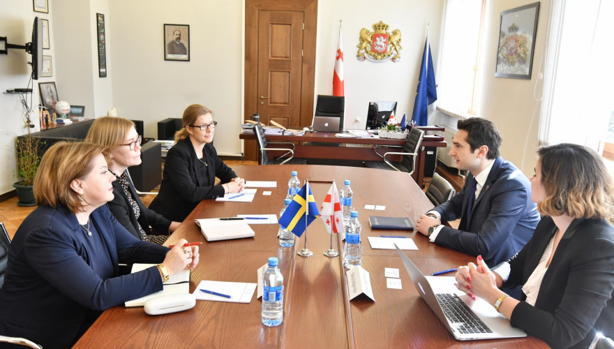 The meeting of Kakhaber Kuchava with the Ambassador of Sweden