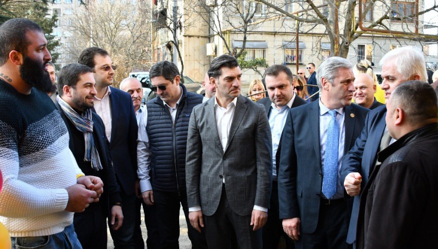Mikheil Kavelashvili and Majority MPs attended the opening of the Gym