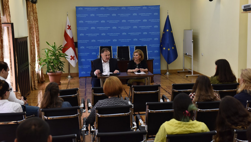 ბიძინა გეგიძე პარლამენტის სტაჟიორებს შეხვდა